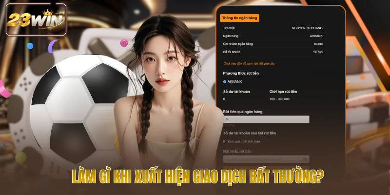 Làm gì khi xuất hiện giao dịch bất thường