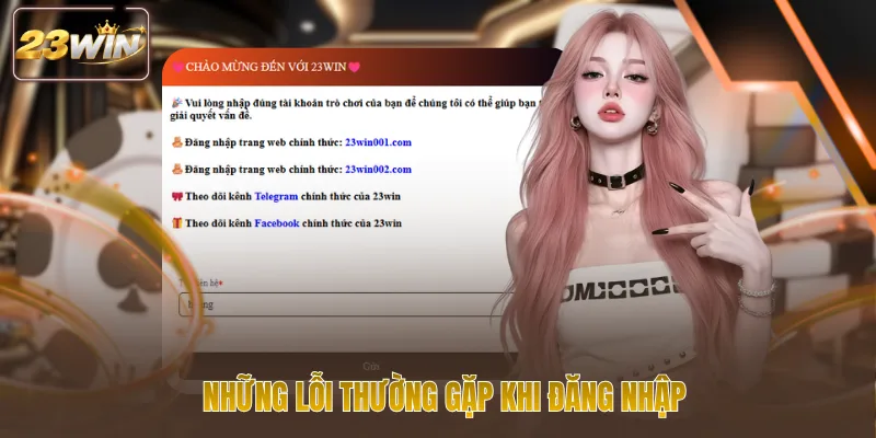 Những lỗi thường gặp khi đăng nhập